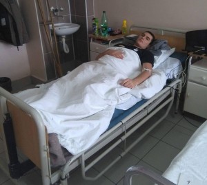 Stefan u bolničkom krevetu